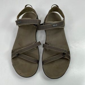 Teva Verra Womens Sandals Gray Straps Waterproof Hiking Camping SZ 10